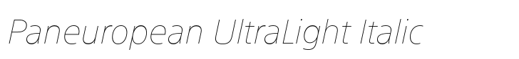 SST Paneuropean UltraLight Italic