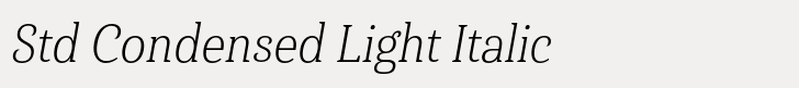 Haboro Serif Std Condensed Light Italic