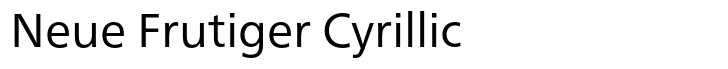 Neue Frutiger Cyrillic