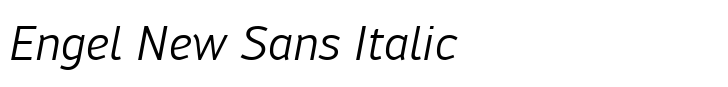Engel New Sans Italic