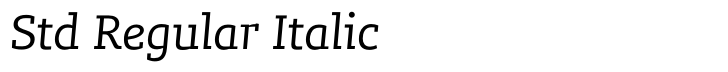 Lev Serif Std Regular Italic