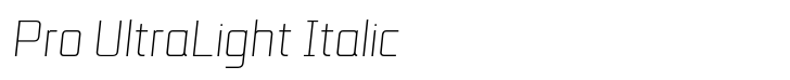 Lab Sans Pro Pro UltraLight Italic