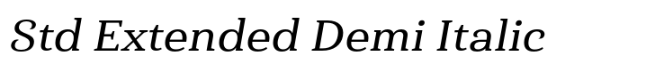 Haboro Serif Std Extended Demi Italic