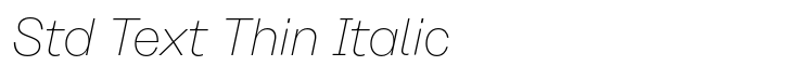 Rational Std Text Thin Italic