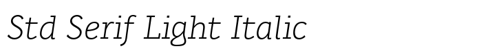 Karlo Std Serif Light Italic