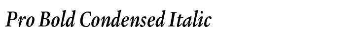ITC Legacy Serif Pro Bold Condensed Italic