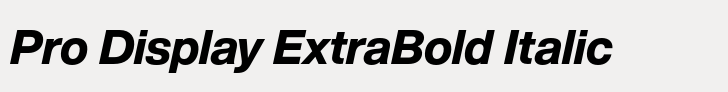 Helvetica Now Pro Display ExtraBold Italic