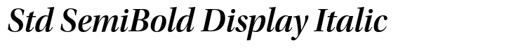 Utopia Std SemiBold Display Italic