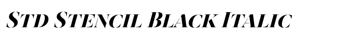 Revista Std Stencil Black Italic