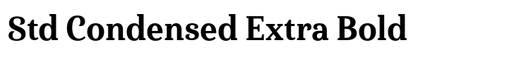 Haboro Serif Std Condensed Extra Bold