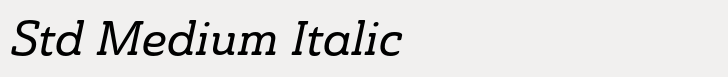 Ainslie Slab Std Medium Italic