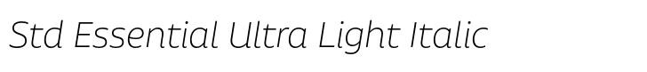 Aalto Sans Std Essential Ultra Light Italic