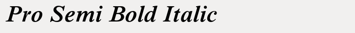 Times New Roman Pro Semi Bold Italic