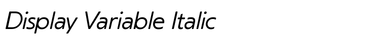 Coco Gothic Pro Display Variable Italic