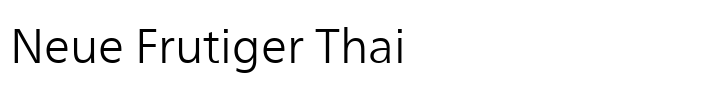 Neue Frutiger Thai