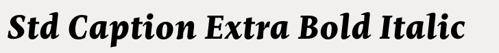 Mastro Std Caption Extra Bold Italic