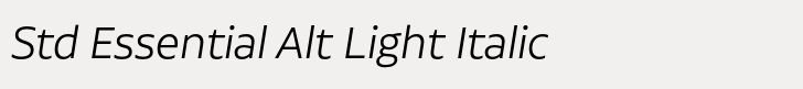 Aalto Sans Std Essential Alt Light Italic