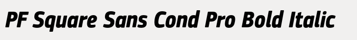 PF Square Sans Condensed Pro PF Square Sans Cond Pro Bold Italic