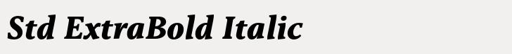 Capitolina Std ExtraBold Italic