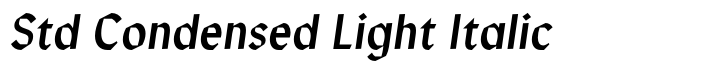 Manofa Std Condensed Light Italic