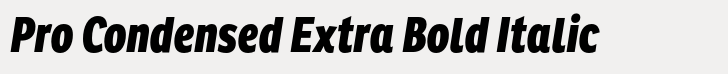 Ronnia Pro Condensed Extra Bold Italic