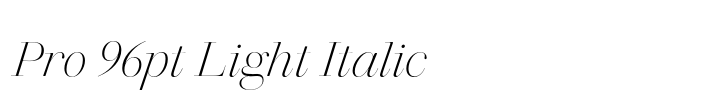 Walbaum Pro 96pt Light Italic