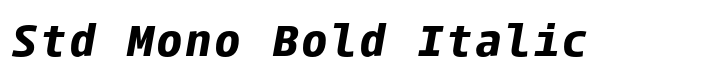 Paradroid Std Mono Bold Italic