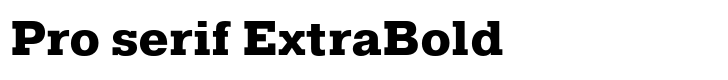Pragmatica Slab Pro serif ExtraBold