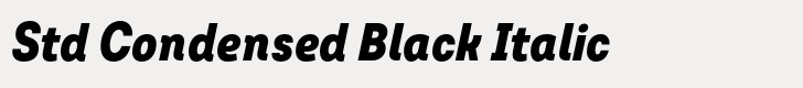 Intro Std Condensed Black Italic