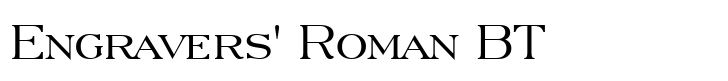 Engravers' Roman BT