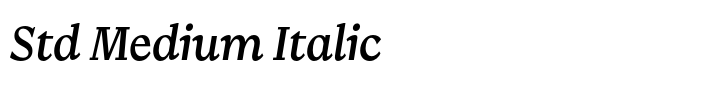 Kenac Std Medium Italic