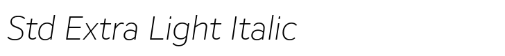 Inter Sans Std Extra Light Italic