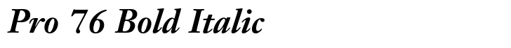 Janson Text Pro 76 Bold Italic