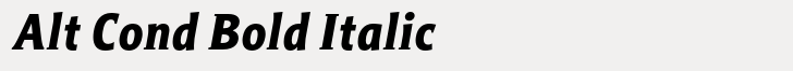 Titla Alt Cond Bold Italic
