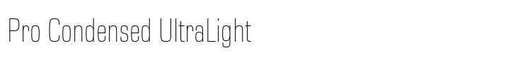 Eurostile Next Pro Condensed UltraLight