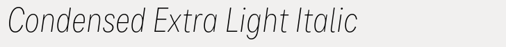 Bruta Pro Condensed Extra Light Italic