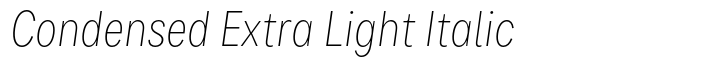 Bruta Pro Condensed Extra Light Italic