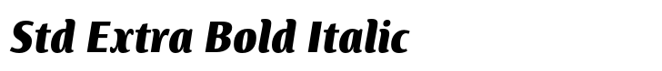 Artigua Std Extra Bold Italic