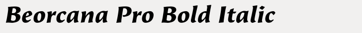 Beorcana Pro Bold Italic