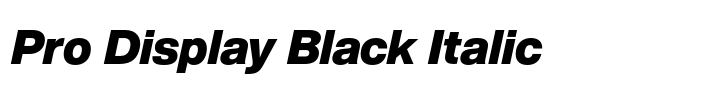 Helvetica Now Pro Display Black Italic