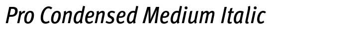 FF Meta Pro Condensed Medium Italic