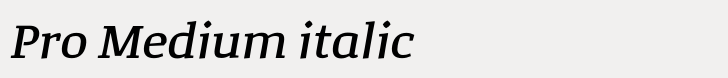 Corpo Serif Pro Medium italic