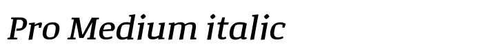 Corpo Serif Pro Medium italic