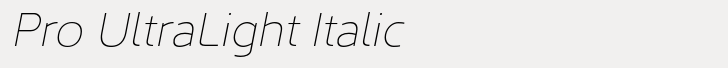 Kyrial Sans Pro Pro UltraLight Italic