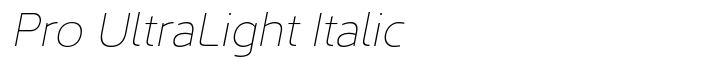 Kyrial Sans Pro Pro UltraLight Italic