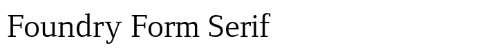 Foundry Form Serif
