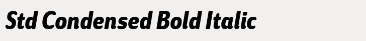 Solitas Std Condensed Bold Italic