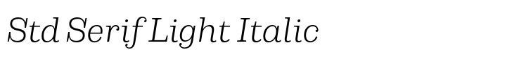 Capital Std Serif Light Italic
