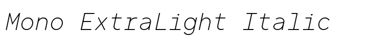 TT Norms Pro Mono ExtraLight Italic