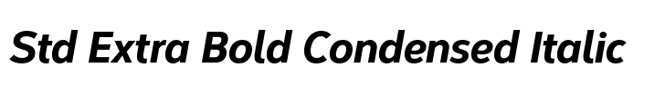 Corbert Condensed Std Extra Bold Condensed Italic
